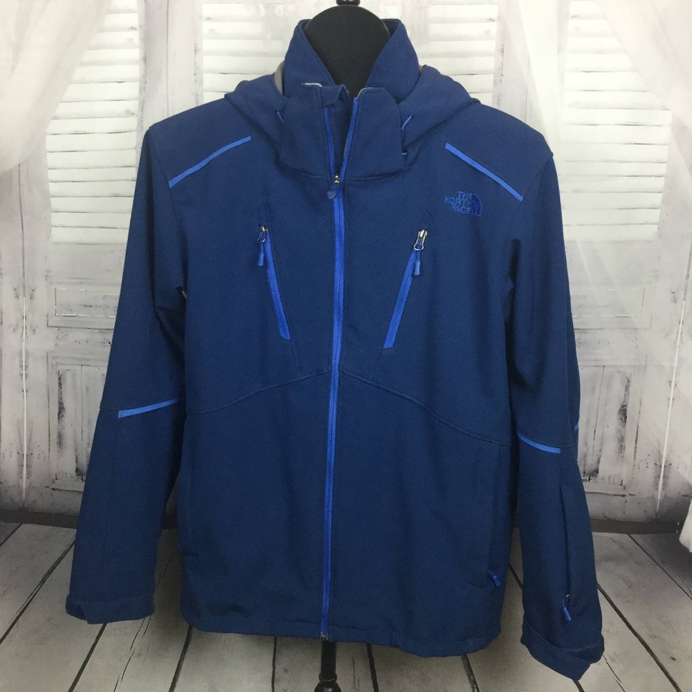 The North Face Blue Hooded 2in1 Coat Jacket L